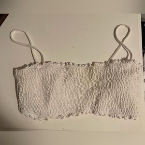 hollister synched bandeau bikini w/ removable straps- size M